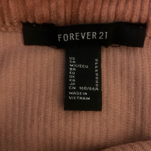 FOREVER 21 dusty rose corduroy skirt - Picture 2 of 2
